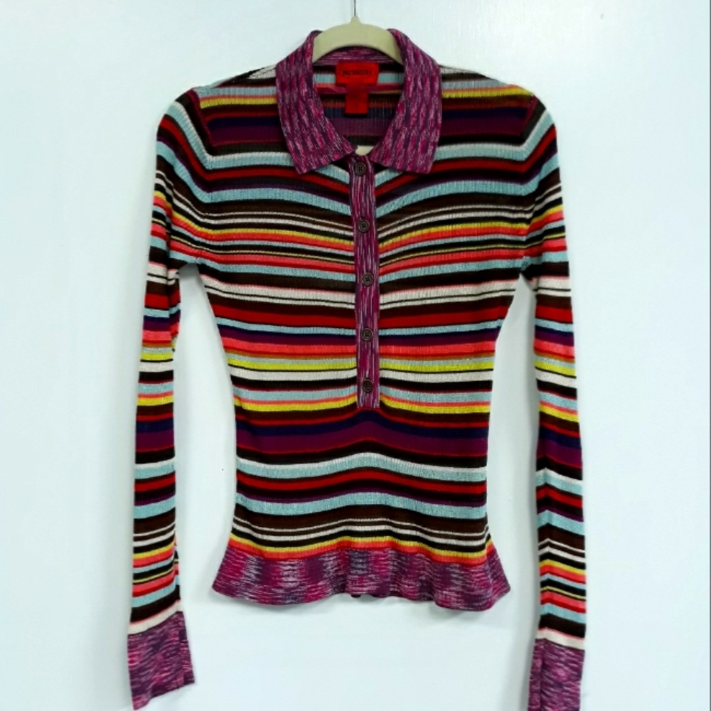 💥💥NWOT💥💥 Missoni for Target Pink Multicolor Stripe Rib Sweater M